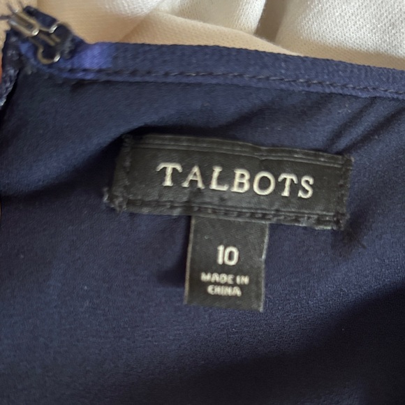 Talbots Navy Floral Midi Dress - Picture 6 of 9